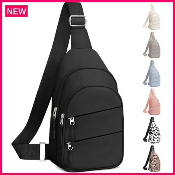 Lightweight Anti-Theft Sling Backpack, 5-Pocket Daypack for Hiking Travel - Picture 2 of 7